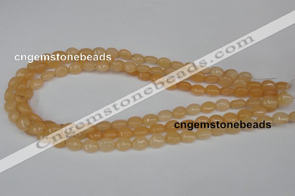 CCN515 15.5 inches 8*10mm oval candy jade beads wholesale