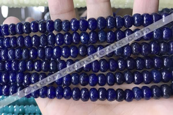 CCN5154 15 inches 5*8mm faceted rondelle candy jade beads