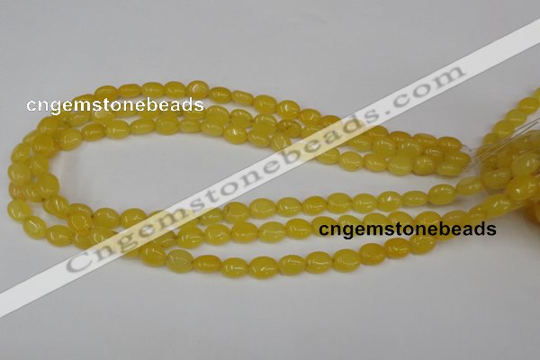 CCN516 15.5 inches 8*10mm oval candy jade beads wholesale