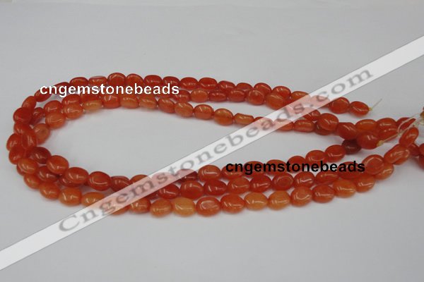 CCN517 15.5 inches 8*10mm oval candy jade beads wholesale