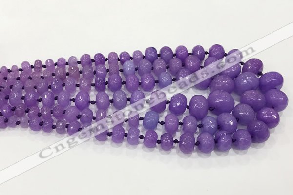 CCN5171 5*8mm - 14*20mm faceted rondelle candy jade graduated beads