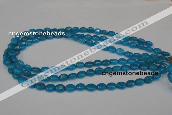 CCN521 15.5 inches 8*10mm oval candy jade beads wholesale