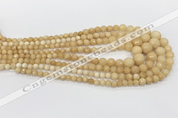 CCN5212 6mm - 14mm faceted round candy jade graduated beads