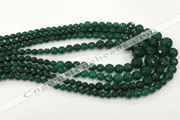 CCN5213 6mm - 14mm faceted round candy jade graduated beads