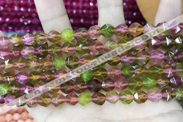 CCN5260 15 inches 8mm faceted nuggets candy jade beads