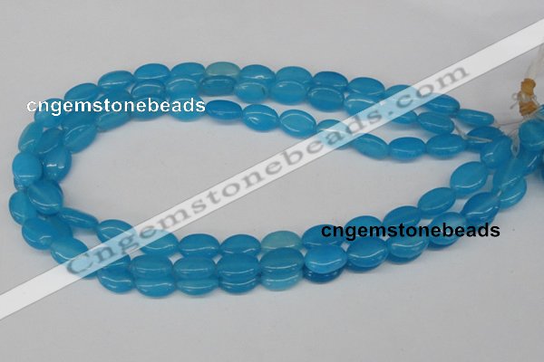 CCN531 15.5 inches 10*14mm oval candy jade beads wholesale