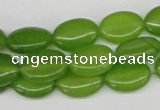 CCN532 15.5 inches 10*14mm oval candy jade beads wholesale