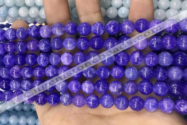 CCN5359 15 inches 8mm round candy jade beads Wholesale