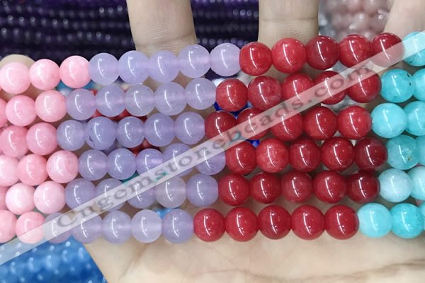 CCN5467 15 inches 8mm round candy jade beads Wholesale