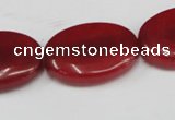 CCN547 15.5 inches 18*25mm oval candy jade beads wholesale
