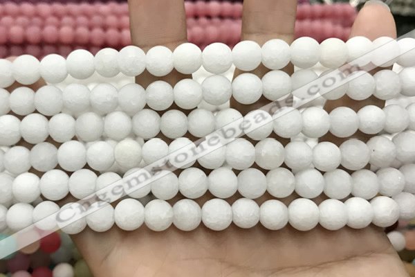 CCN5573 15 inches 8mm round matte candy jade beads Wholesale