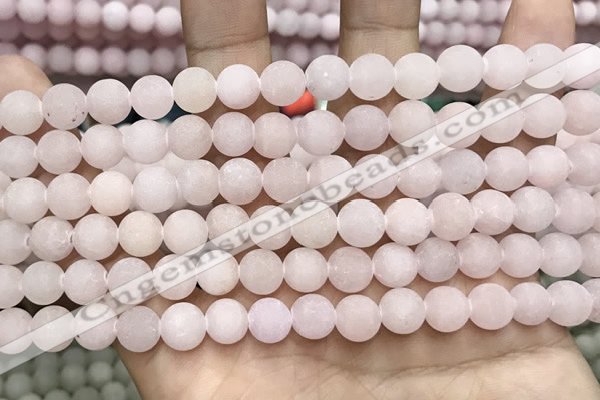 CCN5582 15 inches 8mm round matte candy jade beads Wholesale