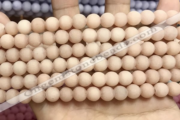 CCN5587 15 inches 8mm round matte candy jade beads Wholesale