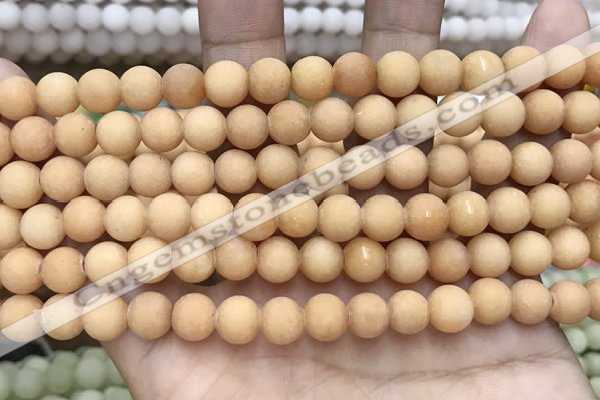 CCN5588 15 inches 8mm round matte candy jade beads Wholesale