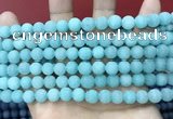 CCN5607 15 inches 8mm round matte candy jade beads Wholesale