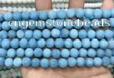 CCN5611 15 inches 8mm round matte candy jade beads Wholesale