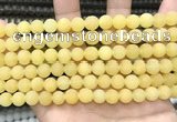 CCN5616 15 inches 8mm round matte candy jade beads Wholesale