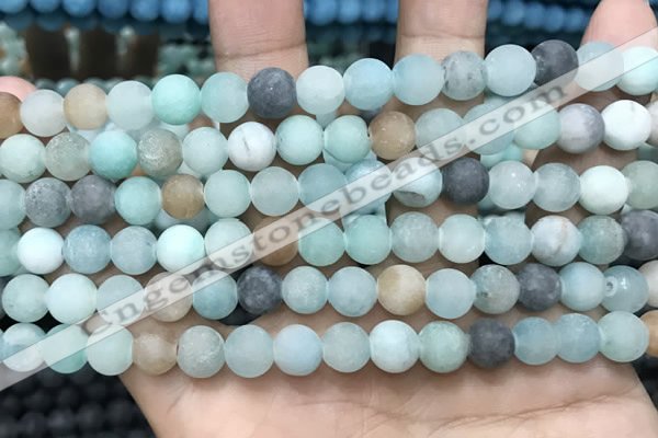 CCN5621 15 inches 8mm round matte candy jade beads Wholesale