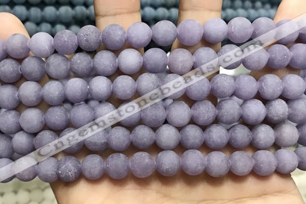 CCN5625 15 inches 8mm round matte candy jade beads Wholesale