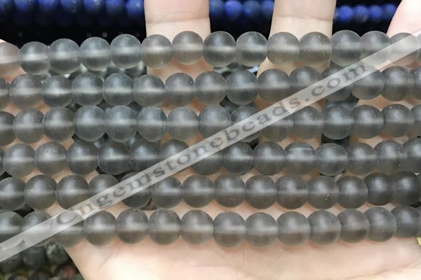 CCN5628 15 inches 8mm round matte candy jade beads Wholesale