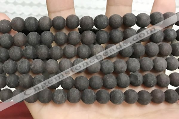 CCN5630 15 inches 8mm round matte candy jade beads Wholesale