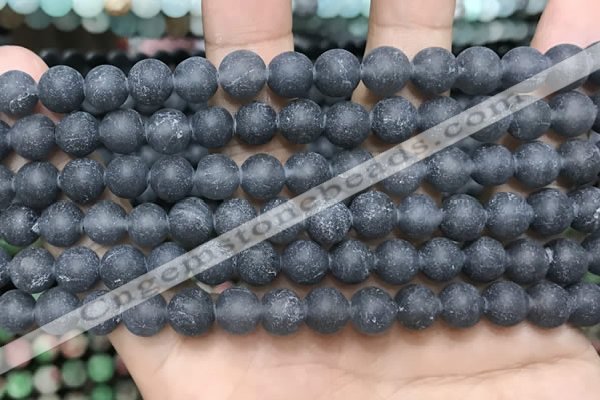 CCN5633 15 inches 8mm round matte candy jade beads Wholesale