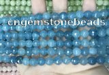 CCN5657 15 inches 8mm faceted round candy jade beads