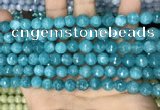 CCN5658 15 inches 8mm faceted round candy jade beads