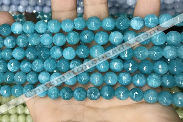CCN5658 15 inches 8mm faceted round candy jade beads