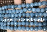 CCN5659 15 inches 8mm faceted round candy jade beads