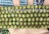 CCN5671 15 inches 8mm faceted round candy jade beads