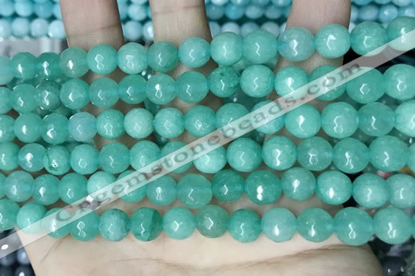 CCN5672 15 inches 8mm faceted round candy jade beads