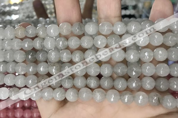 CCN5684 15 inches 8mm faceted round candy jade beads