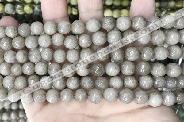 CCN5686 15 inches 8mm faceted round candy jade beads