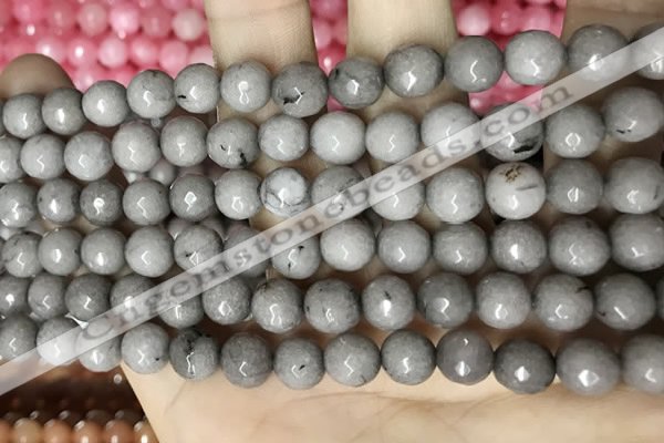 CCN5689 15 inches 8mm faceted round candy jade beads