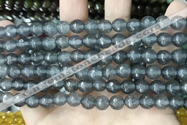 CCN5700 15 inches 8mm faceted round candy jade beads