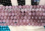 CCN5716 15 inches 8mm faceted round candy jade beads