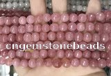 CCN5717 15 inches 8mm faceted round candy jade beads