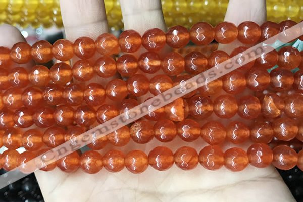 CCN5734 15 inches 8mm faceted round candy jade beads