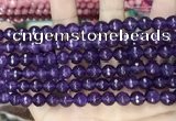 CCN5737 15 inches 8mm faceted round candy jade beads