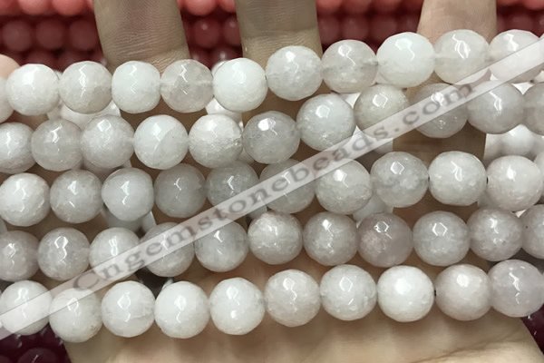 CCN5763 15 inches 10mm faceted round candy jade beads