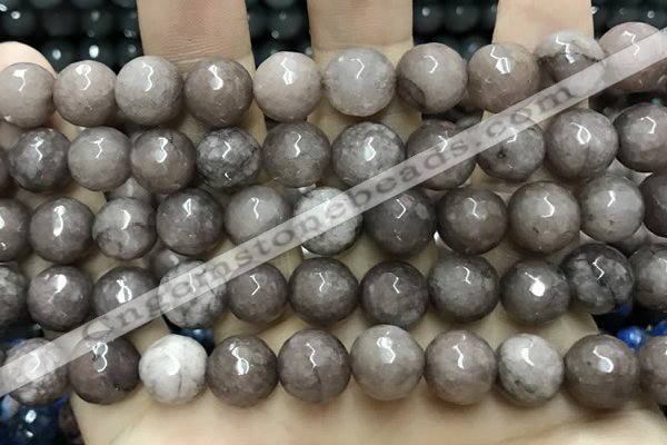 CCN5771 15 inches 10mm faceted round candy jade beads