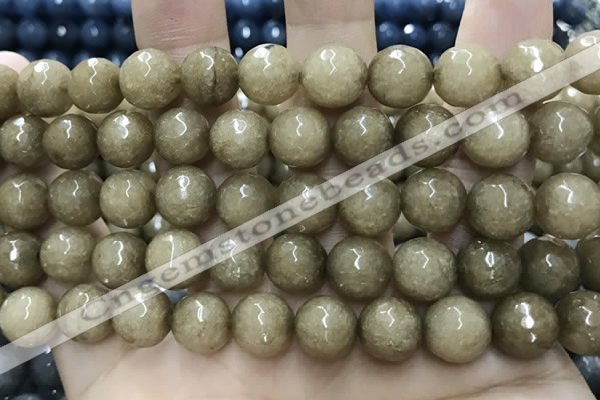 CCN5775 15 inches 10mm faceted round candy jade beads