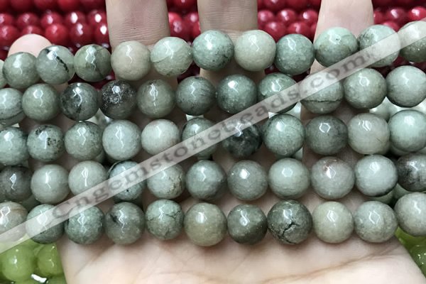 CCN5776 15 inches 10mm faceted round candy jade beads