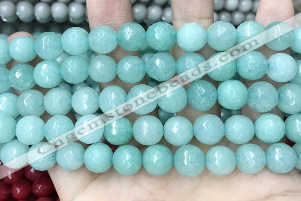 CCN5785 15 inches 10mm faceted round candy jade beads