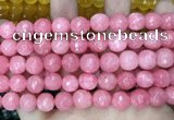 CCN5802 15 inches 10mm faceted round candy jade beads