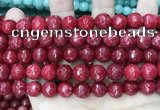 CCN5810 15 inches 10mm faceted round candy jade beads