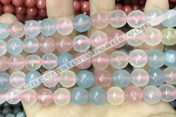 CCN5822 15 inches 10mm faceted round candy jade beads