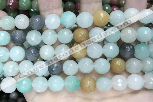 CCN5830 15 inches 10mm faceted round candy jade beads