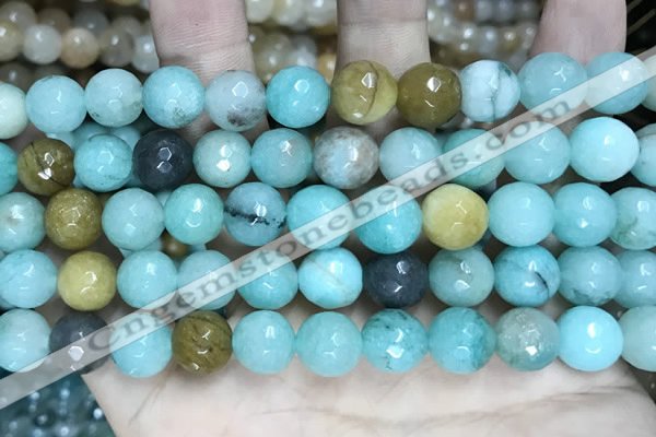 CCN5831 15 inches 10mm faceted round candy jade beads